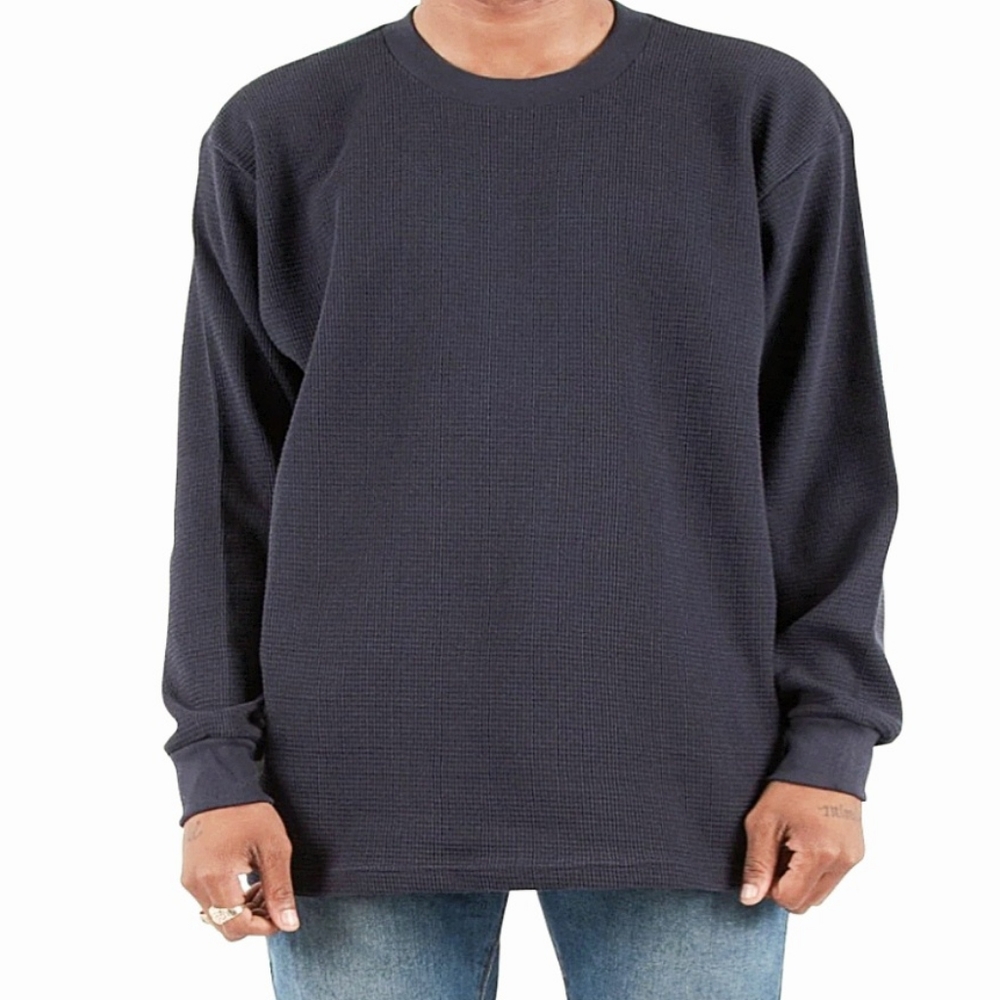New SHAKA Wear Men’s Knit Thermal Shirt Charcoal Grey Size XL
